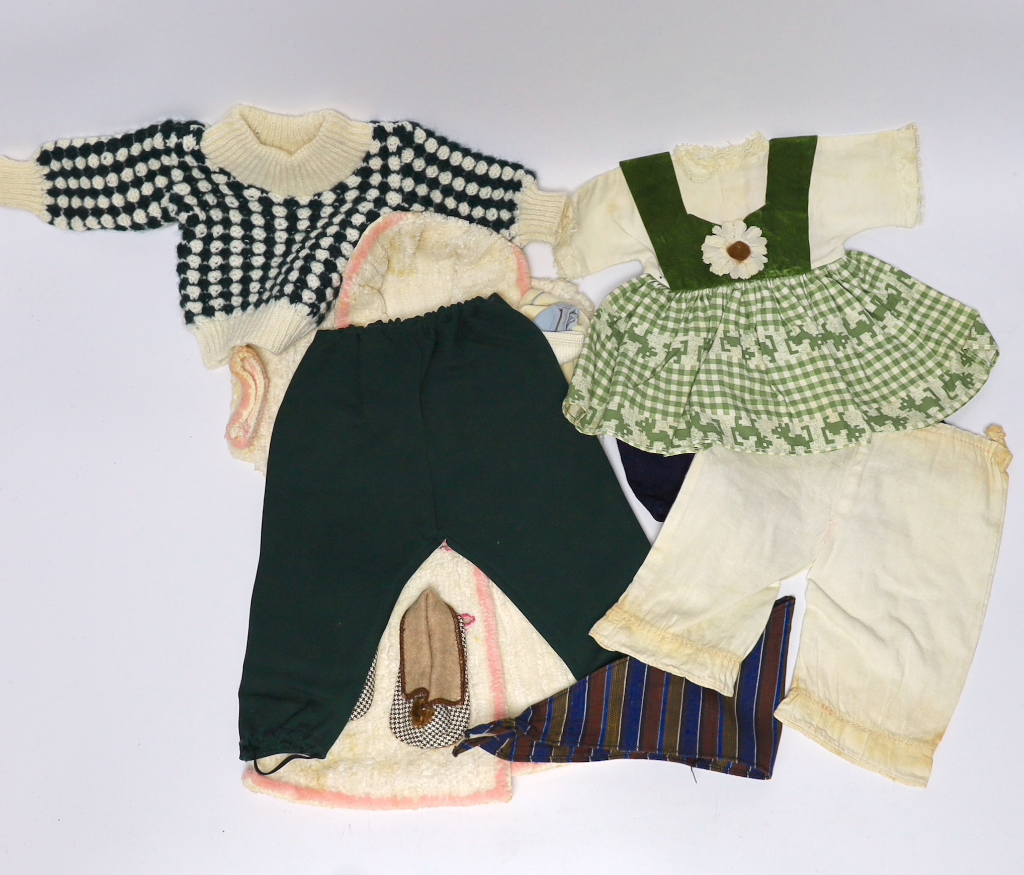 A collection of 1930s Kathe Kruse doll outfits